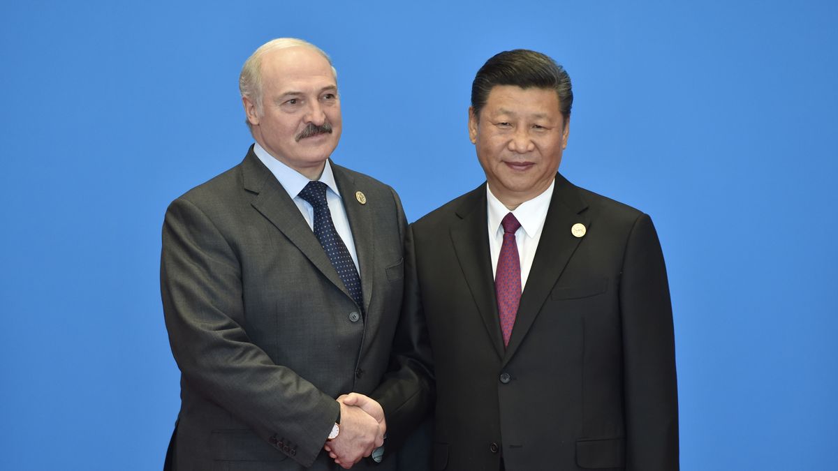 Xi Jinping i Alaksandr Łukaszenka