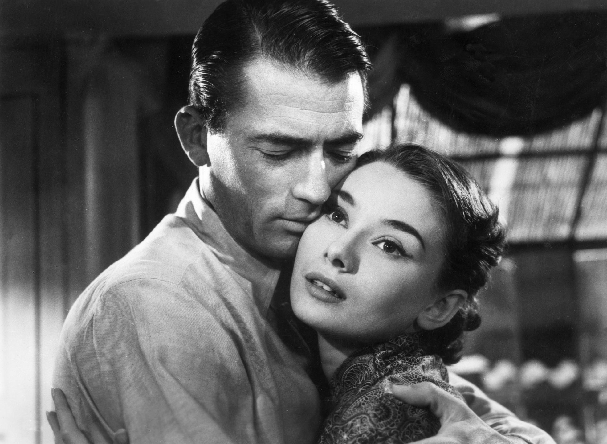 Audrey Hepburn i Gregory Peck w "Rzymskich wakacjach"