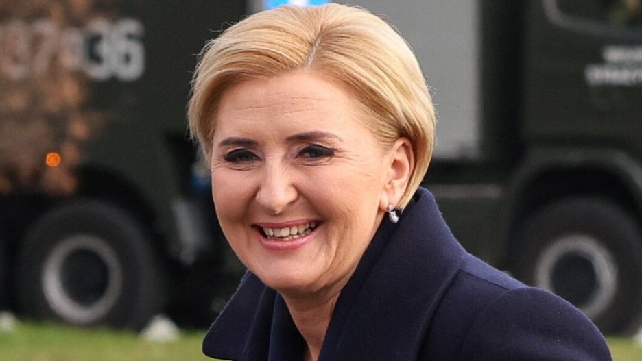 Agata Kornhauser-Duda zaprezentowała się w błękitnej kreacji 