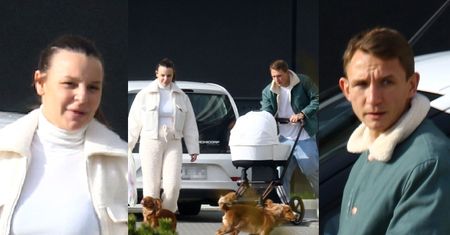 Paulina i Jakub Rzeźniczakowie spełniają się w roli rodziców, spacerując z córką i pupilami (ZDJĘCIA)