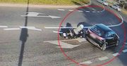 Zielona Góra: Wypadek z udziałem motocyklistki na rondzie