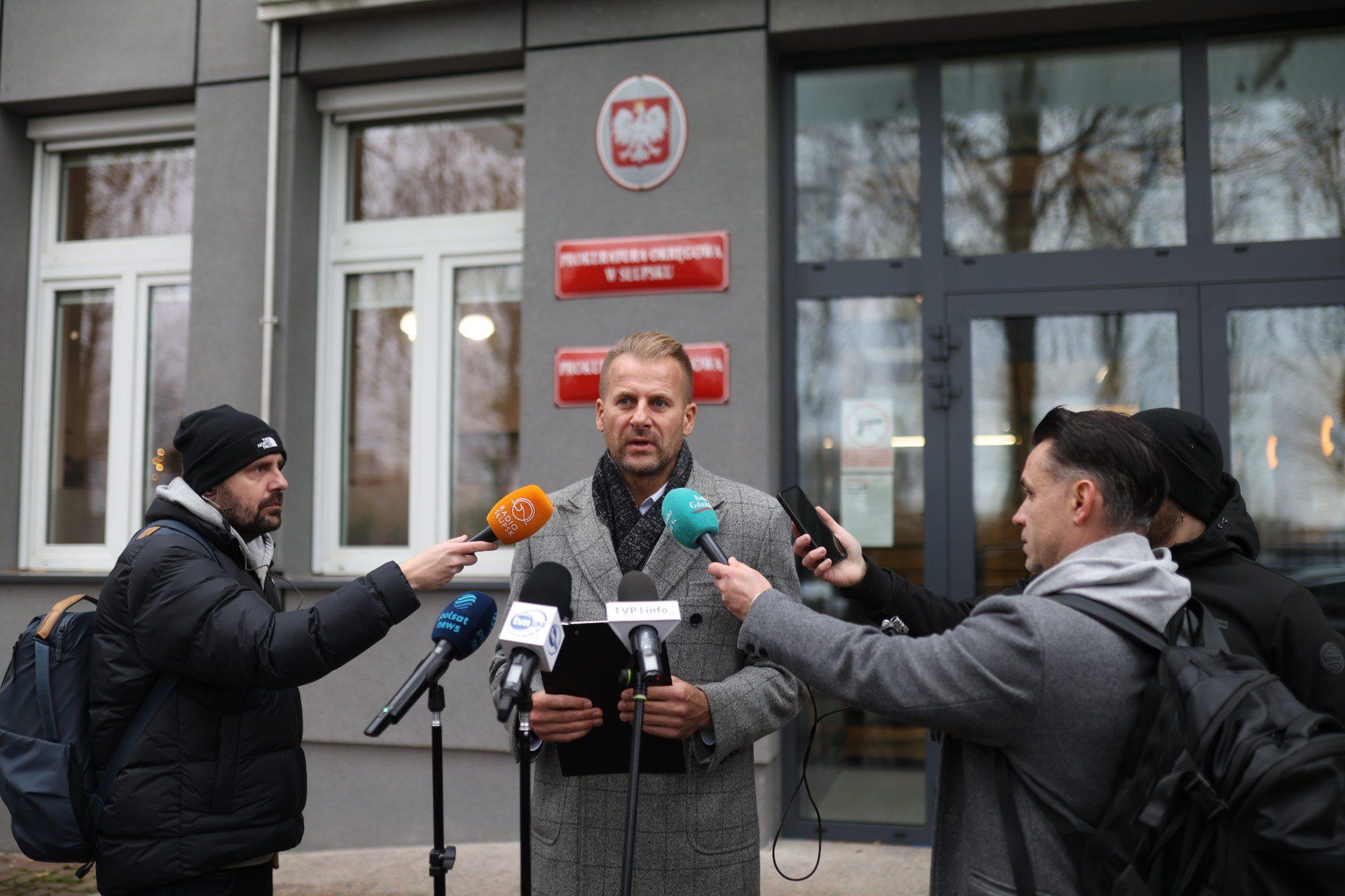 Konferencja prasowa słupskiej prokuratury.