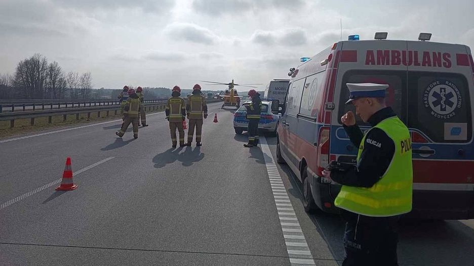 Wypadek na autostradzie A1