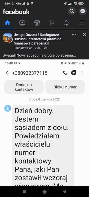 Zgłoszenie oszustwa