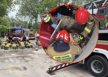 Wypadek na budowie. Ręka 22-latka wciągnięta przez wiertło
