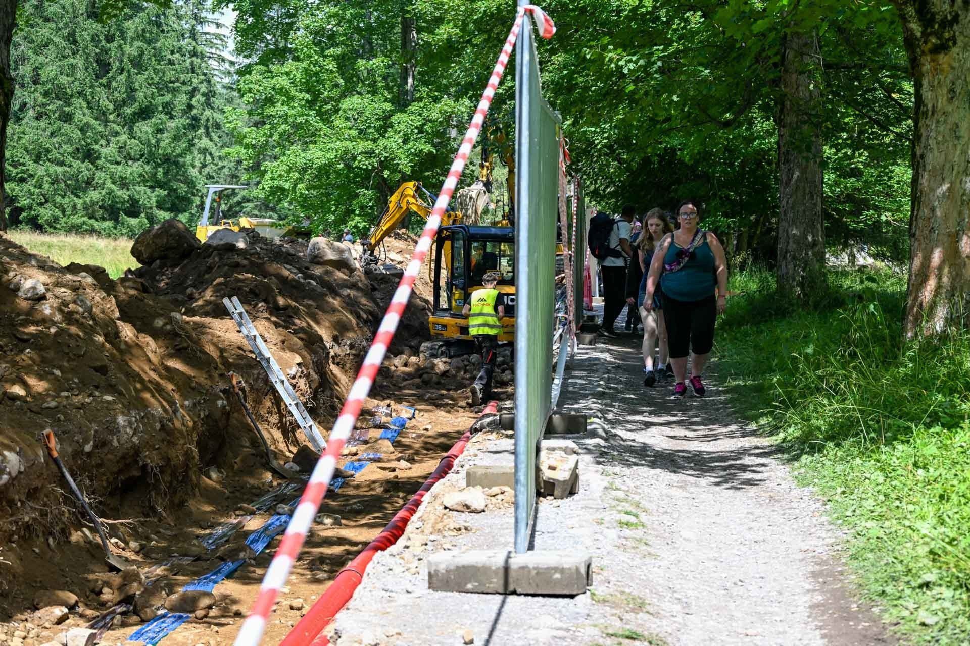 Prace ziemne w Dolinie Kościeliskiej