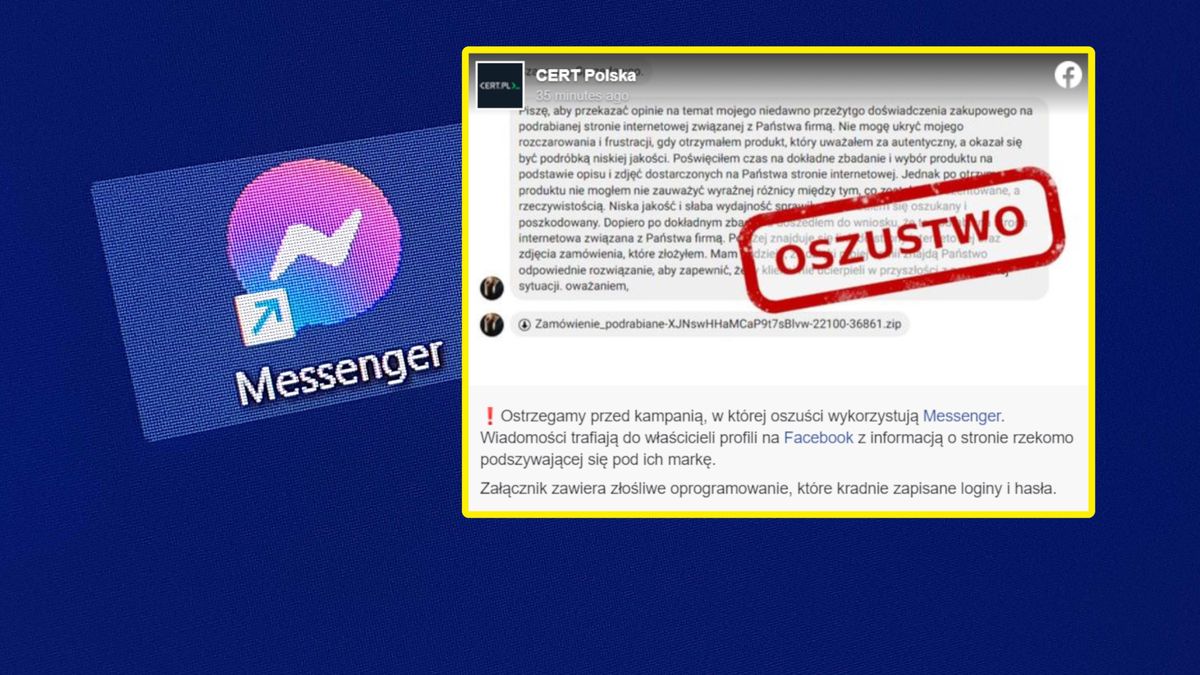 Uwaga na fałszywe wiadomości z załącznikiem