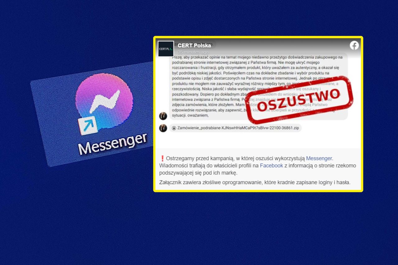 Masz Messengera? Uważaj na załączniki ZIP