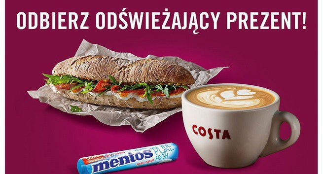 Mentos Pure Fresh z akcją samplingową w Costa Coffee