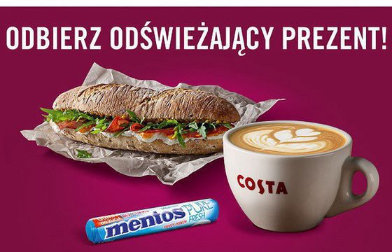 Mentos Pure Fresh z akcją samplingową w Costa Coffee
