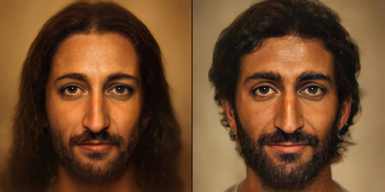 Porträt von Jesus Christus unter Verwendung von KI-Algorithmen