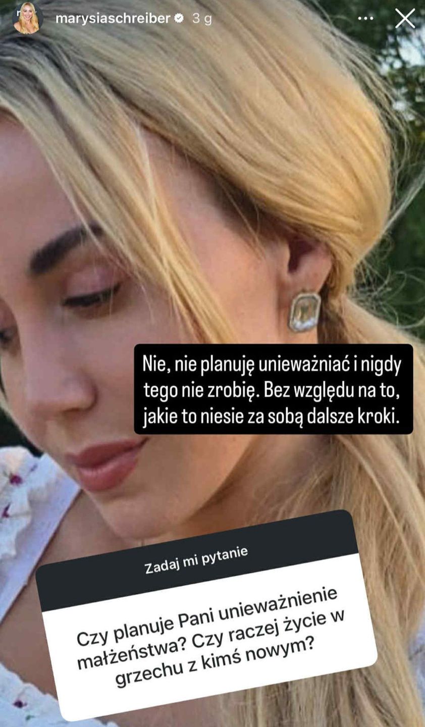 Marianna Schreiber nie weźmie kościelnego rozwodu