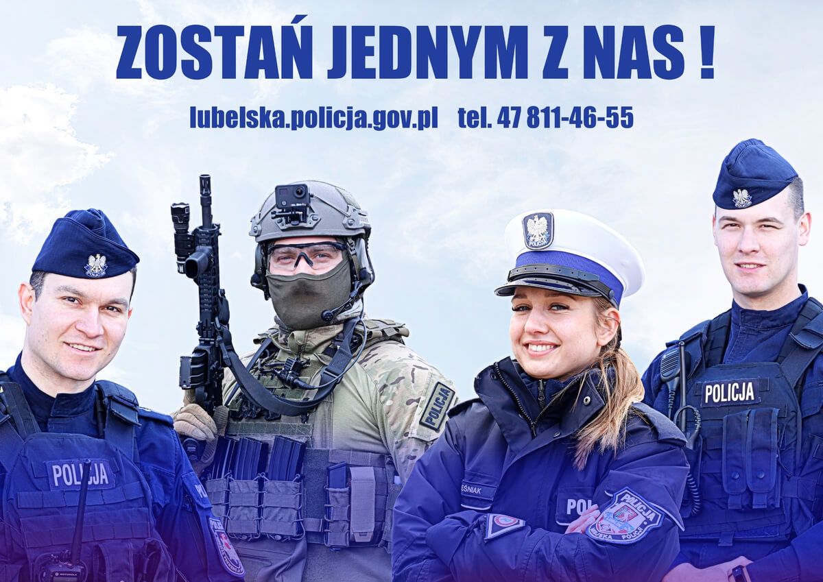 Plakat rekrutacyjny do policji