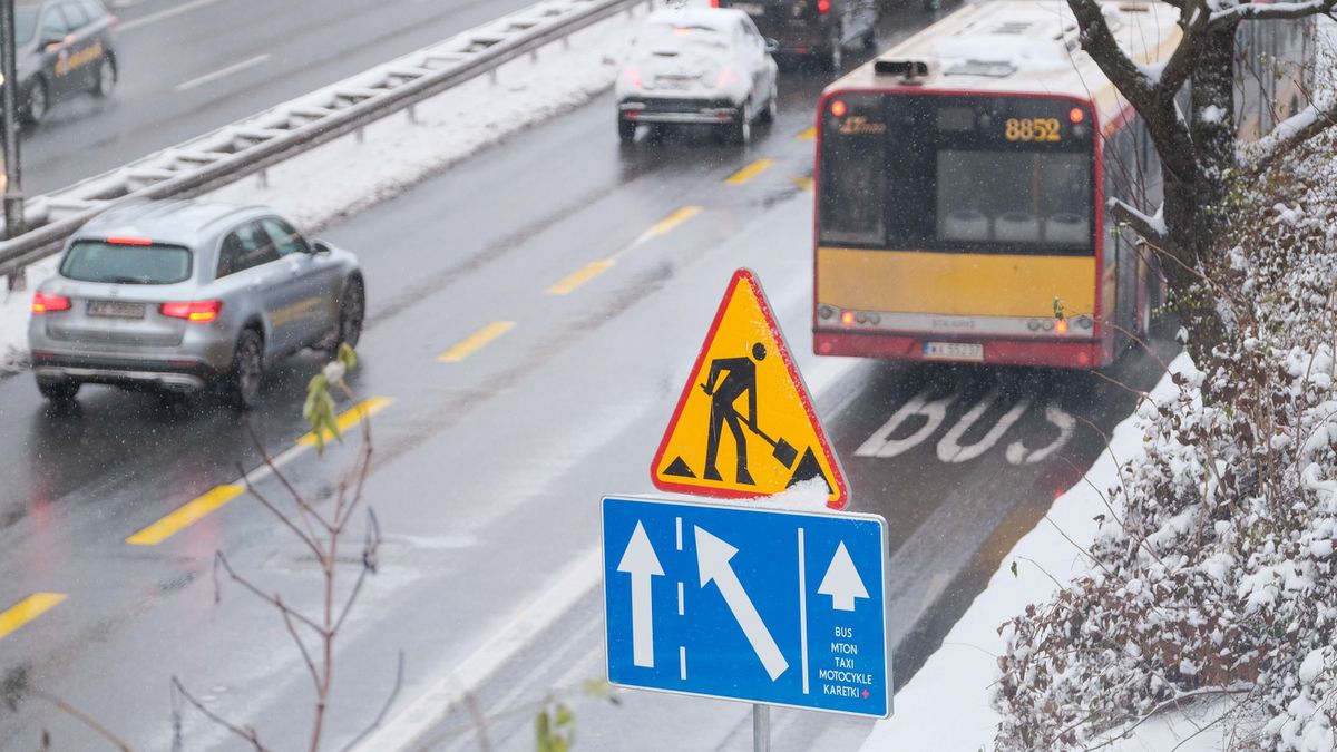 Śnieg pojawił się m.in. w Warszawie