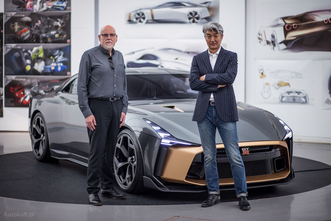 O unikatowym Nissanie GT-R zbudowanym wspólnie z włoskim studiem Italdesign opowiadają nam jego twórcy: szef designu Mamoru Aoki i inżynier Bob Lashley (fot. Mateusz Żuchowski)