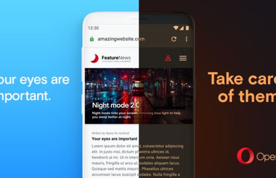Opera na Androida z nowym trybem nocnym i przyciemnianiem stron internetowych