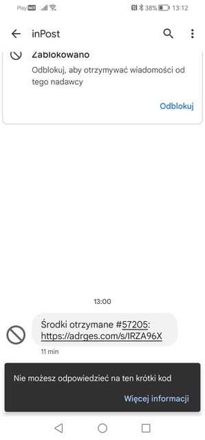 Fałszywy SMS