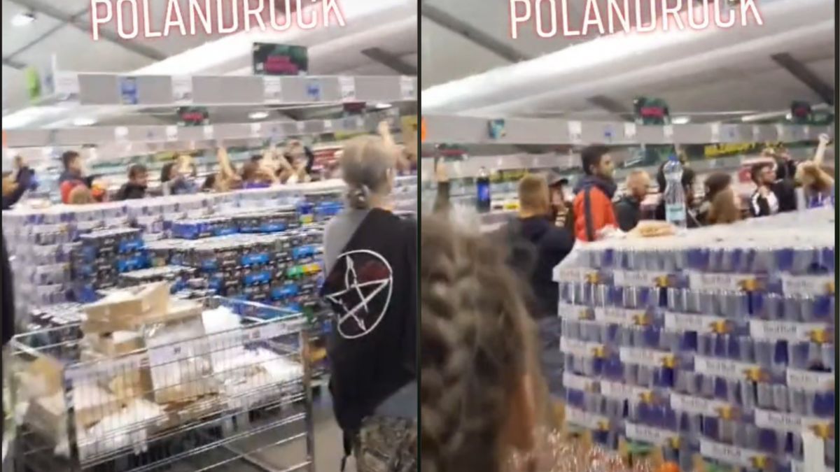Festiwalowicze zrobili w Lidlu imprezę