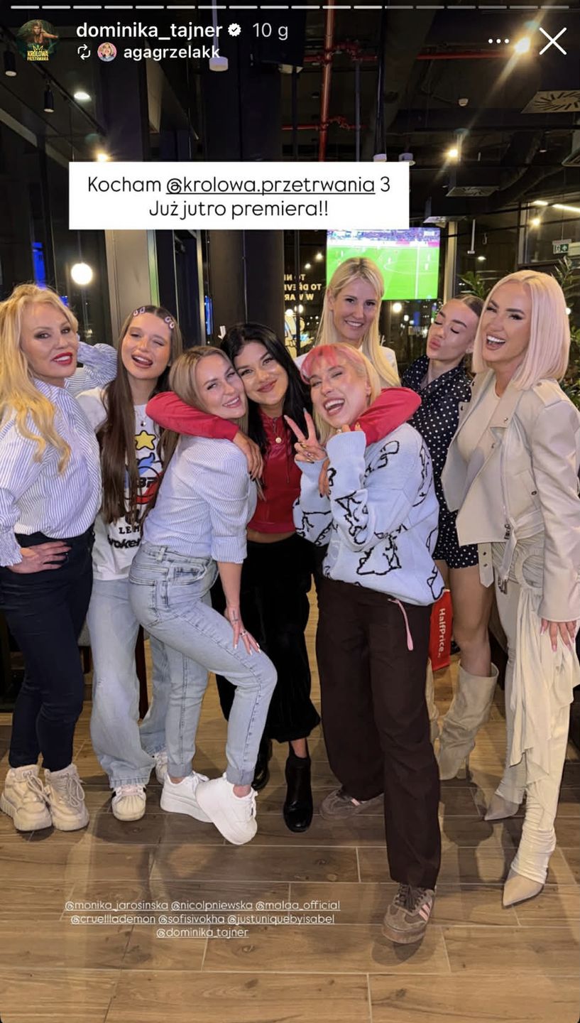 Uczestniczki "Królowej Przetrwania" na kolacji