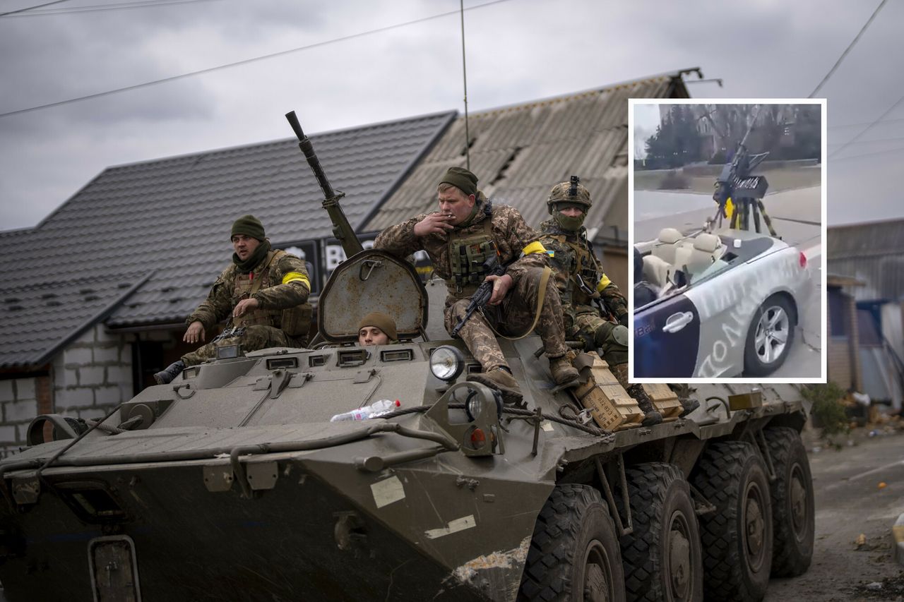 Sieje postrach wśród Rosjan. Tak Ukraińcy przerobili kabriolet do walki