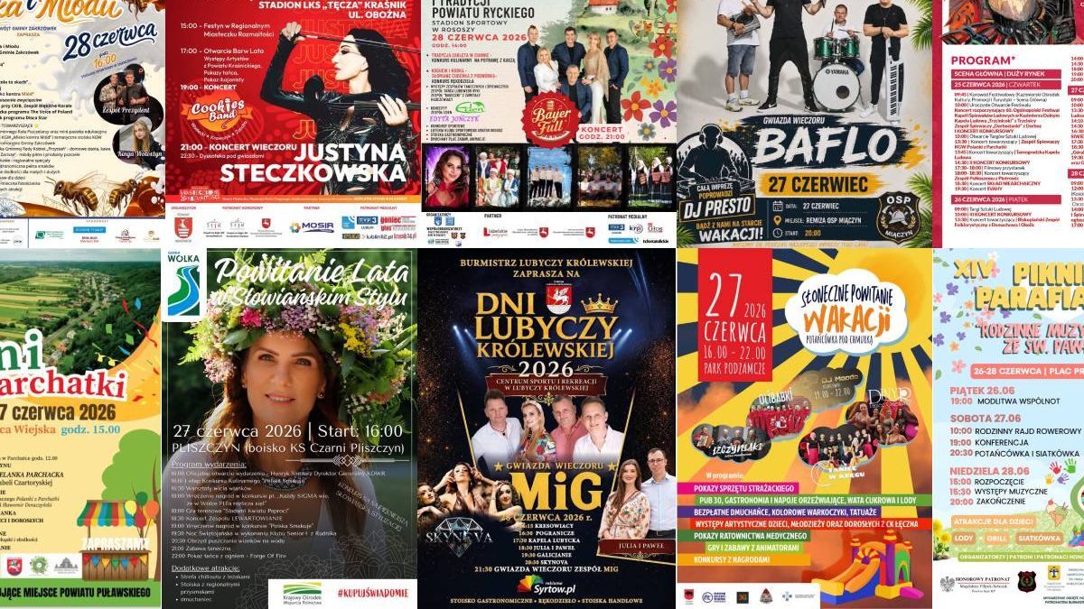 Wydarzenia w województwie lubelskim w weekend 27-28 czerwca