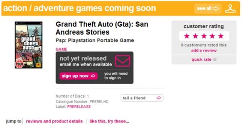 Grand Theft Auto: San Andreas Stories dla PSP?! 1