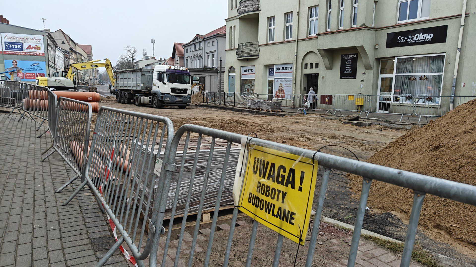 W centrum Szczecinka trwa budowa nowego ronda