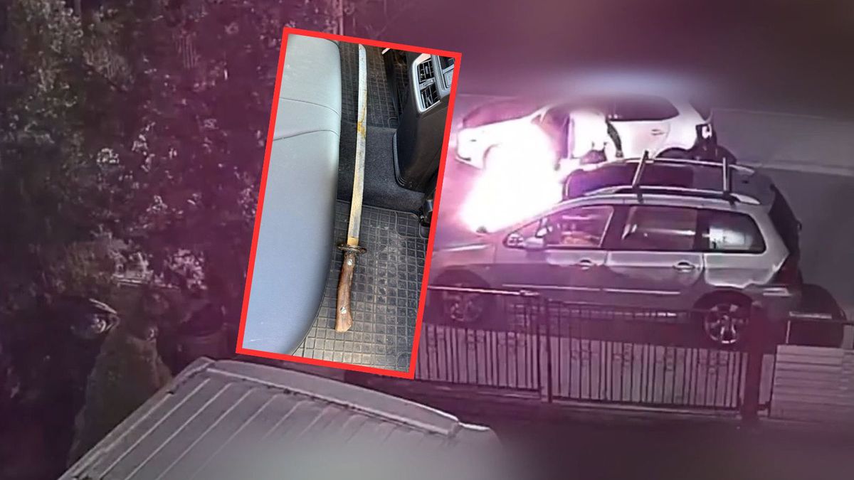 Brutalne sceny w Pieńsku. Zaatakował policjanta mieczem