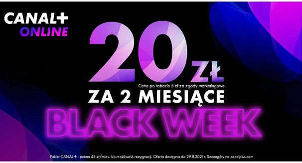 Canal+ online ze specjalną ofertą na Black Week, dostęp w cenie 20 zł za 2 miesiące (wideo)