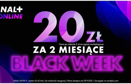 Canal+ online ze specjalną ofertą na Black Week, dostęp w cenie 20 zł za 2 miesiące (wideo)