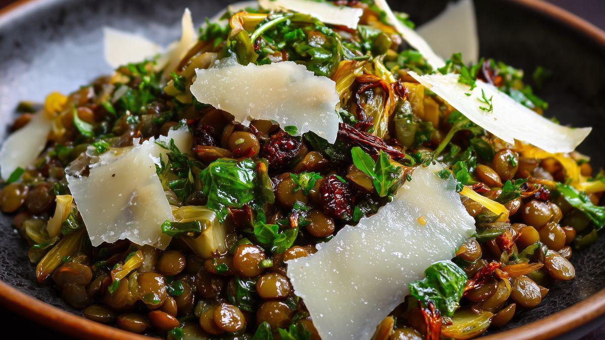 Sałatka z zieloną soczewicą