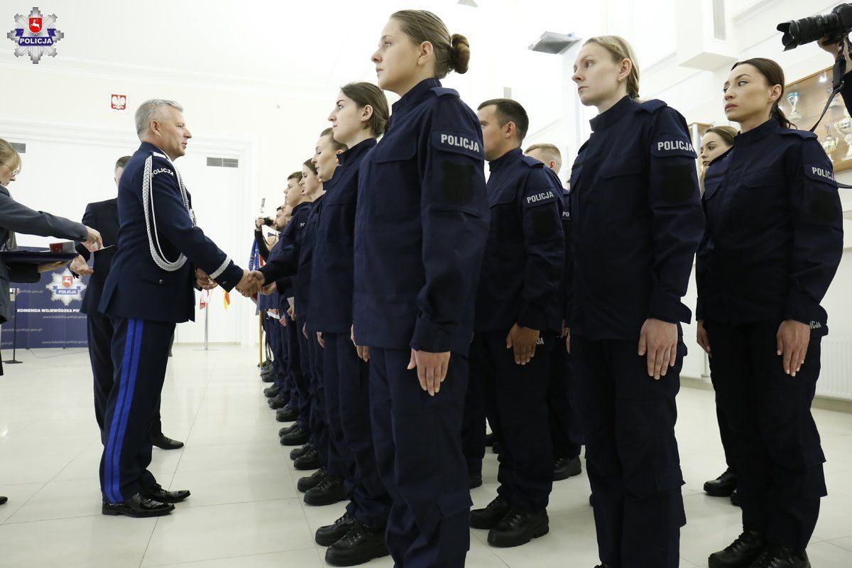 Ślubowanie nowych policjantów w Lublinie