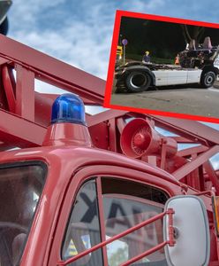 Wybuch w ciężarówce. Z pojazdu zostało samo podwozie