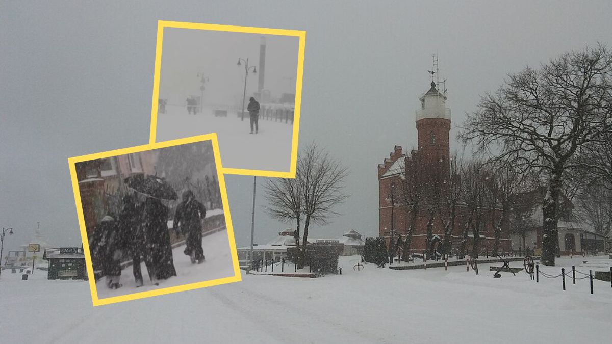Burza śnieżna nad Bałtykiem. Nagrania z Ustki obiegają sieć