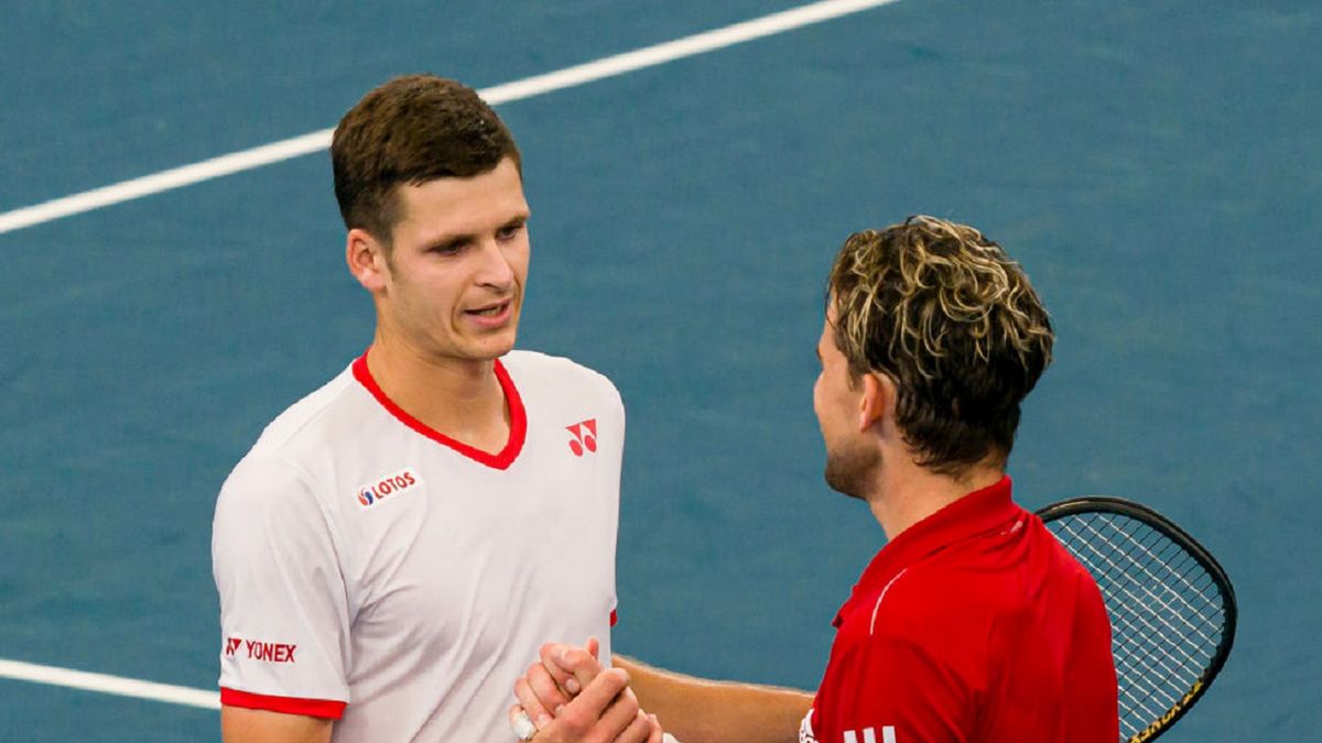 Getty Images / Andy Cheung / Na zdjęciu: Hubert Hurkacz i Dominic Thiem