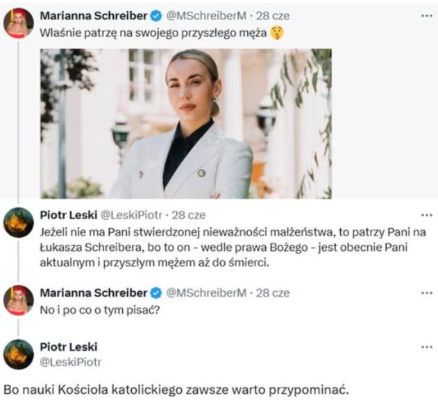 Internauta upomniał Mariannę Schreiber 