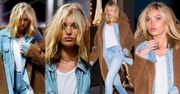 #TRENDY: Elsa Hosk w dżinsowym komplecie