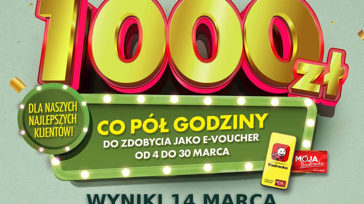 Biedronka Wielkanocne Szczęśliwe Paragony - wyniki 14 marca