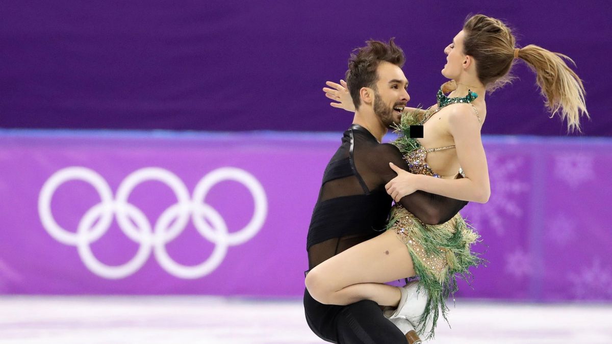 Gabriella Papadakis podczas występu w Pjongczang