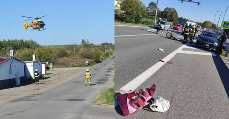 Burmistrz Olkusza wjechał w kobietę. Potrzebny był śmigłowiec