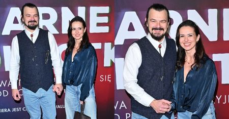 RZADKI WIDOK: Uchachany Dawid Ogrodnik tryska radością u boku ŻONY na premierze serialu ze swoim udziałem