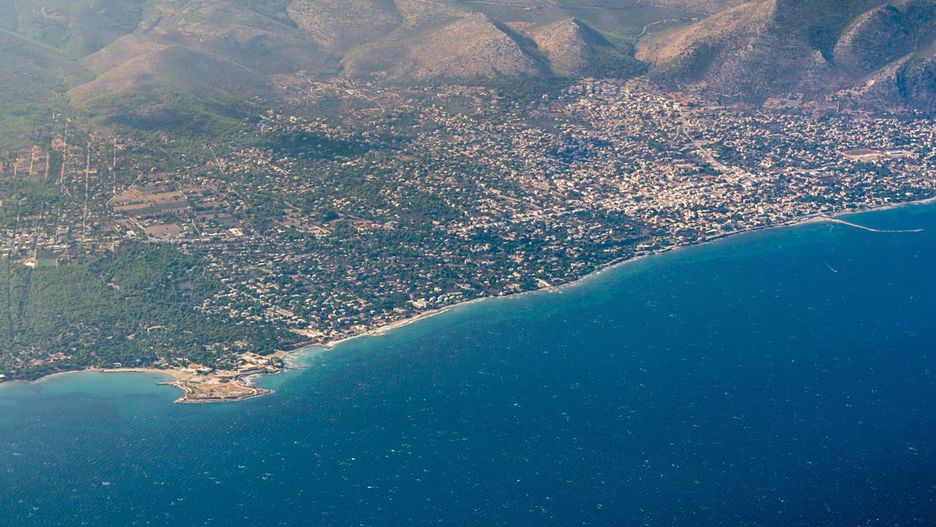 Nea Makri z lotu ptaka