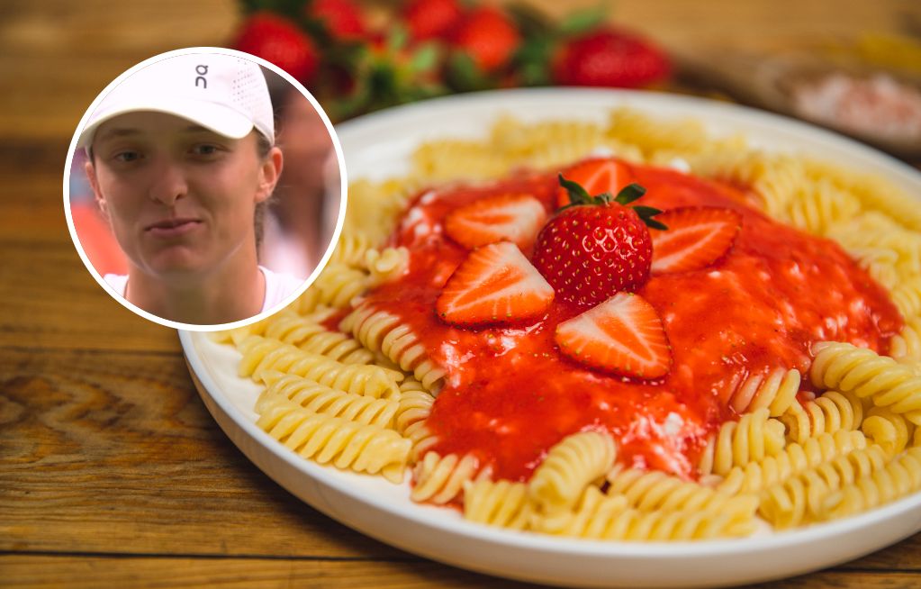 Makaron z truskawkami - danie, które rozsławiła Iga Świątek