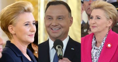 Skupiona Agata Duda z mężem na obchodach Święta Konstytucji 3 Maja (FOTO)
