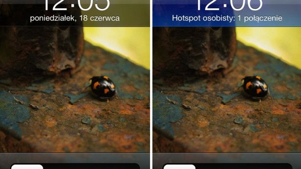 Modyfikacja paska tetheringu na iOS 1