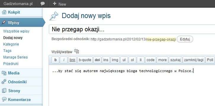 Zostań blogerem/blogerką Gadżetomanii! 1