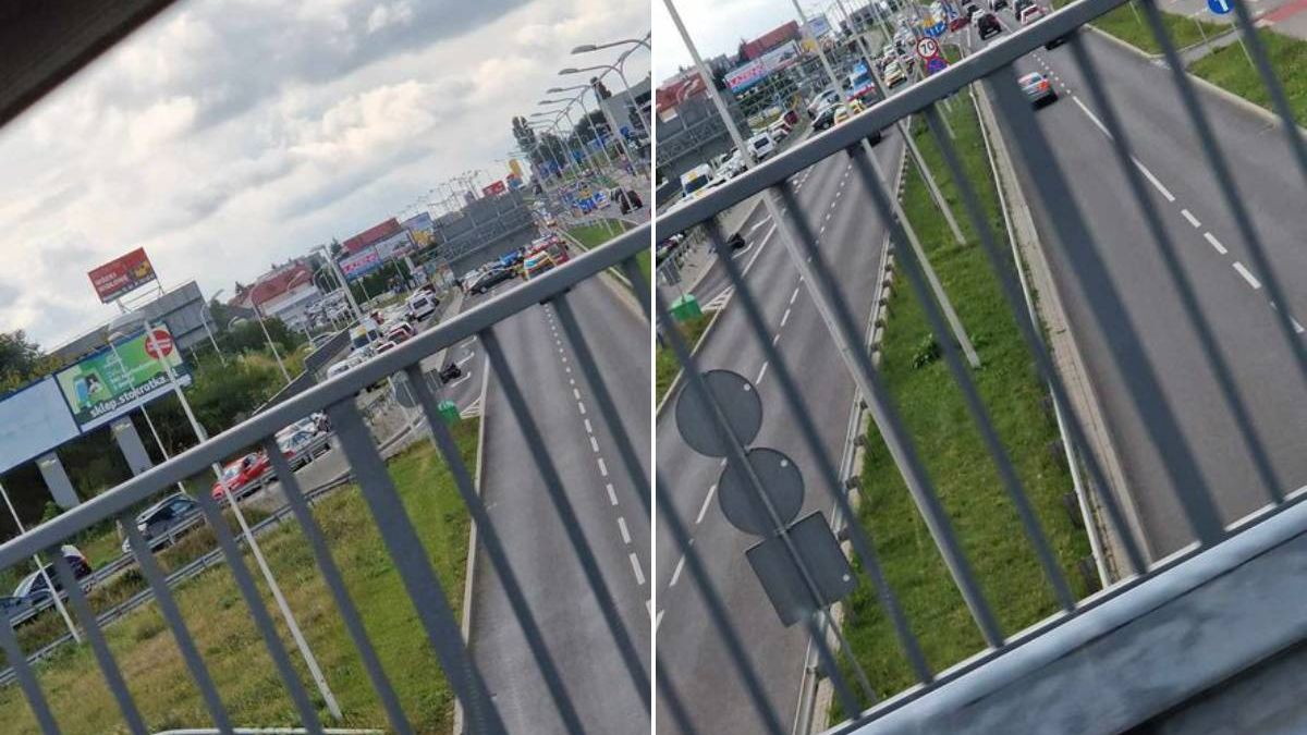 Wypadek na al. Spółdzielczości Pracy