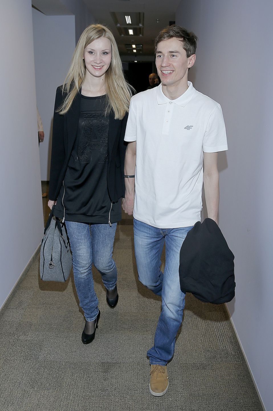 Kamil Stoch z żoną w 2014 roku