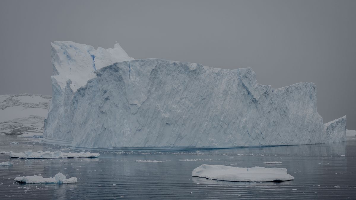 ANTARCTICA - FEBRUARY 14: A view of an iceberg formation floating at Horseshoe Island, Antarctica, on February 14, 2025, where the Turkish Scientific Research Camp is located. The melting level observed over the past two years highlights the significance of glaciers. In December 2022, the United Nations General Assembly designated March 21 as 'World Glaciers Day' and declared 2025 as the 'International Year of Glacier Preservation' to emphasize their crucial role in climate and hydrological cycles and their importance for local, national, and global economies. (Photo by ebnem Cokun/Anadolu via Getty Images)