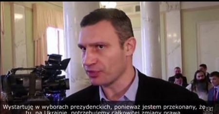 Witalij Kliczko wystartuje w wyborach prezydenckich na Ukrainie